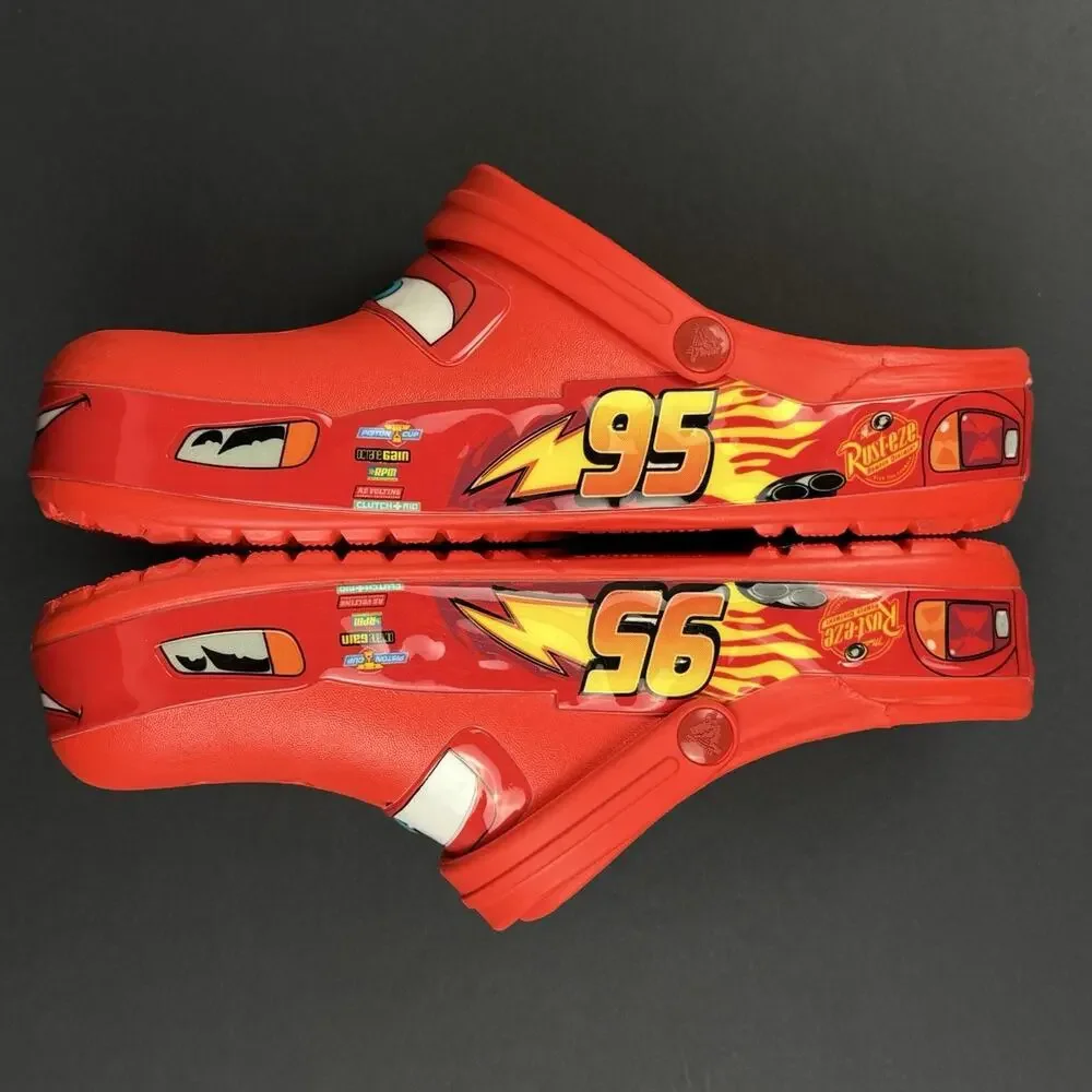 Crocs Disney Pixar Cars Lightning McQueen Clogs Men 6 Women 8 NEW No Box Red Fun